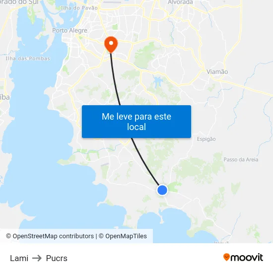 Lami to Pucrs map