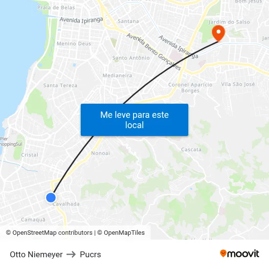 Otto Niemeyer to Pucrs map