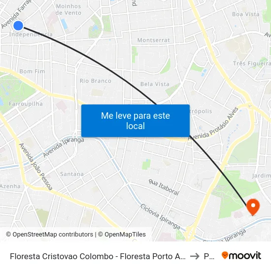 Floresta Cristovao Colombo - Floresta Porto Alegre - Rs 90560-003 Brasil to Pucrs map