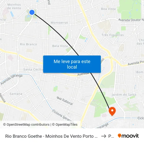 Rio Branco Goethe - Moinhos De Vento Porto Alegre - Rs 90430-100 Brasil to Pucrs map