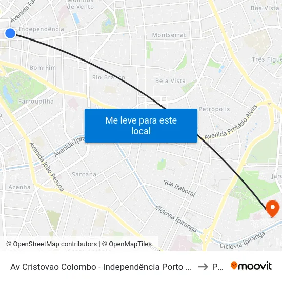Av Cristovao Colombo - Independência Porto Alegre - Rs 90030-142 Brasil to Pucrs map