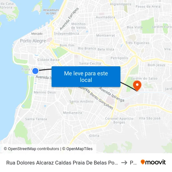 Rua Dolores Alcaraz Caldas Praia De Belas Porto Alegre - Rs 90110-180 Brasil to Pucrs map