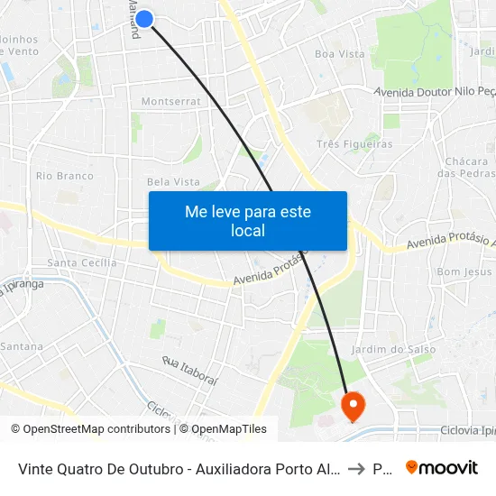 Vinte Quatro De Outubro - Auxiliadora Porto Alegre - Rs 90440-190 Brasil to Pucrs map