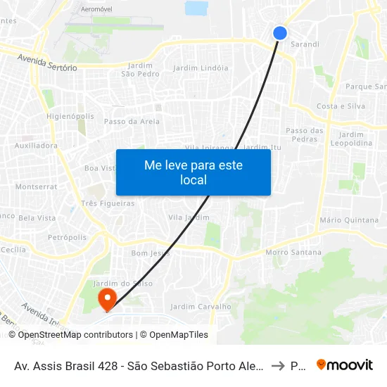 Av. Assis Brasil 428 - São Sebastião Porto Alegre - Rs 91110-000 Brasil to Pucrs map