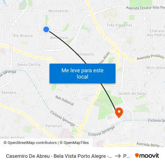Casemiro De Abreu - Bela Vista Porto Alegre - Rs 90440-060 Brasil to Pucrs map