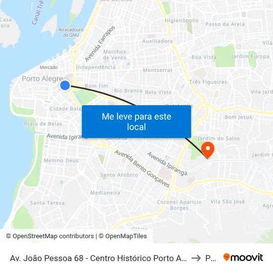 Av. João Pessoa 68 - Centro Histórico Porto Alegre - Rs 90010-281 Brasil to Pucrs map