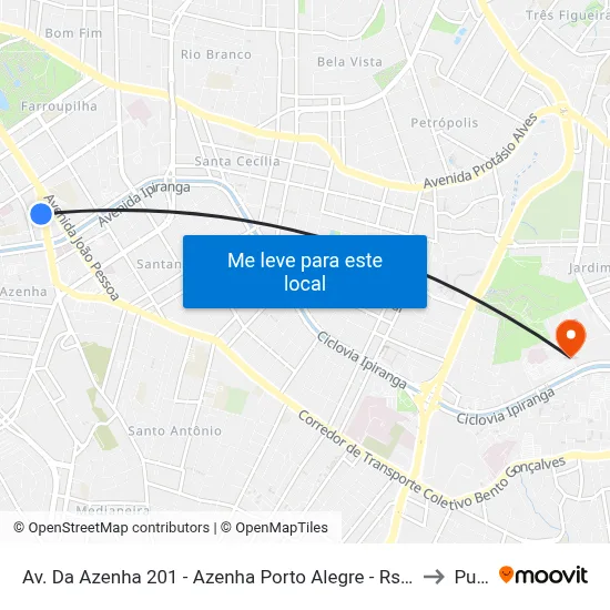 Av. Da Azenha 201 - Azenha Porto Alegre - Rs 91330-140 Brasil to Pucrs map