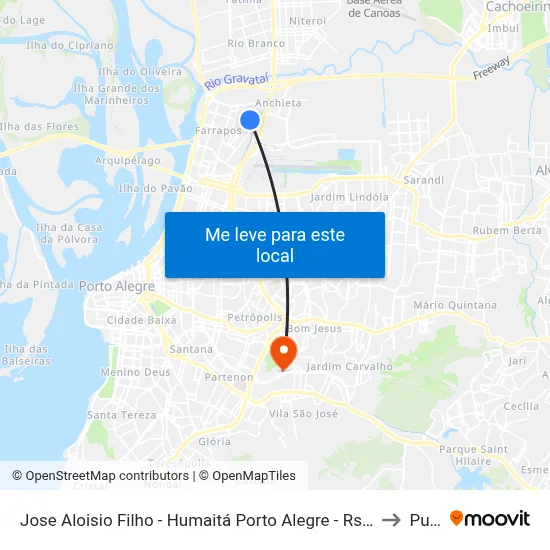 Jose Aloisio Filho - Humaitá Porto Alegre - Rs 90250-030 Brasil to Pucrs map