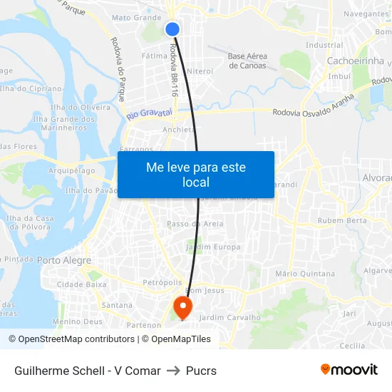 Guilherme Schell - V Comar to Pucrs map