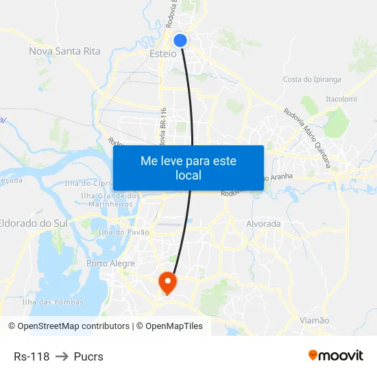 Rs-118 to Pucrs map