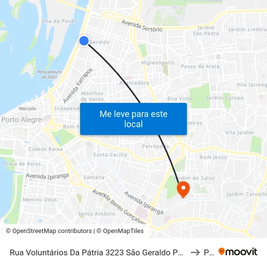 Rua Voluntários Da Pátria 3223 São Geraldo Porto Alegre - Rio Grande Do Sul 90230-011 Brasil to Pucrs map