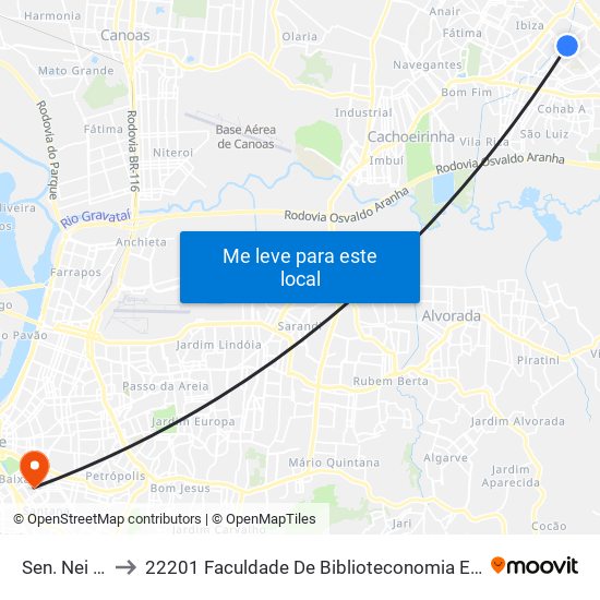 Sen. Nei Brito to 22201 Faculdade De Biblioteconomia E Comunicação map