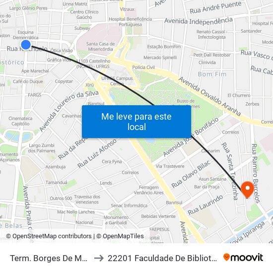 Term. Borges De Medeiros - Tudo Fácil to 22201 Faculdade De Biblioteconomia E Comunicação map