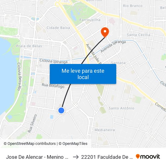 Jose De Alencar - Menino Deus Porto Alegre - Rs 90850-250 Brasil to 22201 Faculdade De Biblioteconomia E Comunicação map