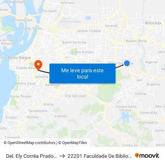 Del. Ely Corrêa Prado - Esc. Mariz E Barros to 22201 Faculdade De Biblioteconomia E Comunicação map