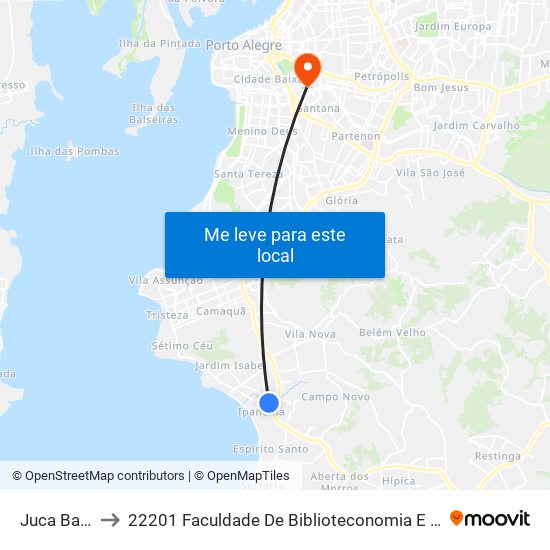 Juca Batista to 22201 Faculdade De Biblioteconomia E Comunicação map