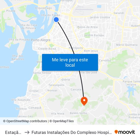 Estação São Pedro to Futuras Instalações Do Complexo Hospitalar São Miguel (Antigo Hospital Parque Belém) map