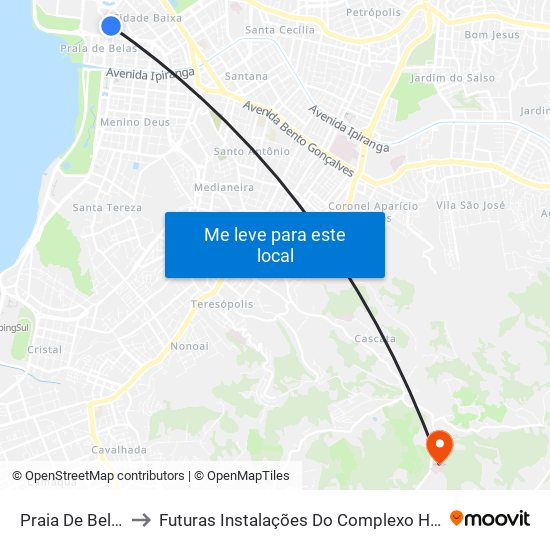 Praia De Belas - Pão Dos Pobres to Futuras Instalações Do Complexo Hospitalar São Miguel (Antigo Hospital Parque Belém) map