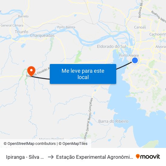 Ipiranga - Silva Só to Estação Experimental Agronômica map
