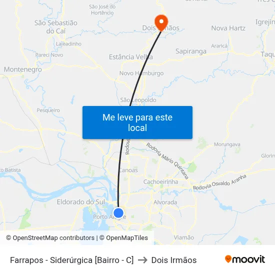 Farrapos - Siderúrgica [Bairro - C] to Dois Irmãos map