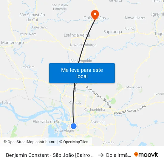 Benjamin Constant - São João [Bairro - Bc] to Dois Irmãos map