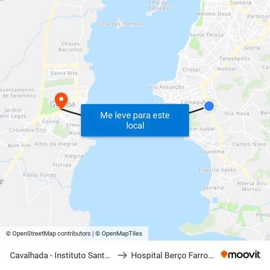 Cavalhada - Instituto Santa Luzia to Hospital Berço Farroupilha map