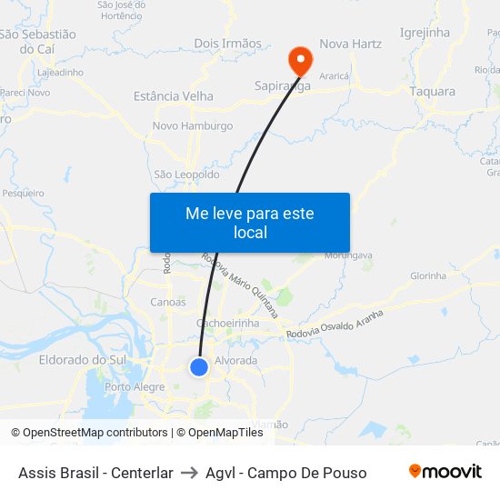 Assis Brasil - Centerlar to Agvl - Campo De Pouso map