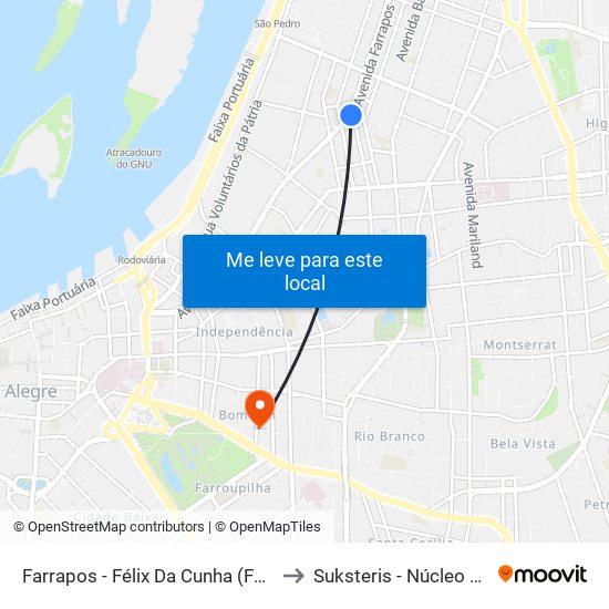Farrapos - Félix Da Cunha (Fora Do Corredor) to Suksteris - Núcleo De Medicina map