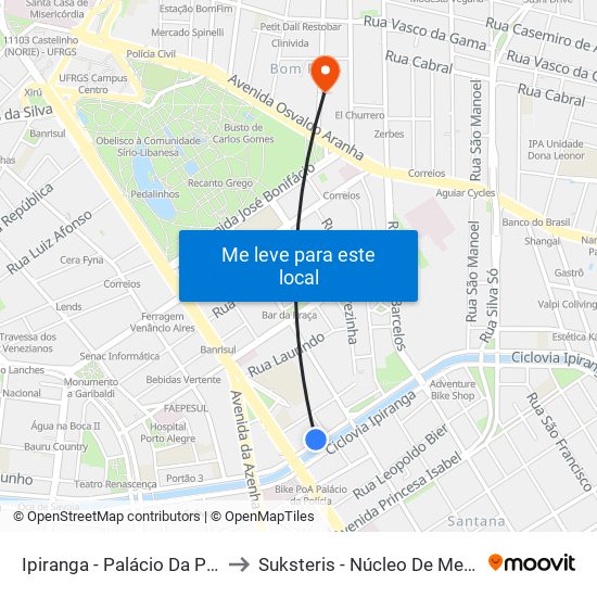 Ipiranga - Palácio Da Polícia to Suksteris - Núcleo De Medicina map