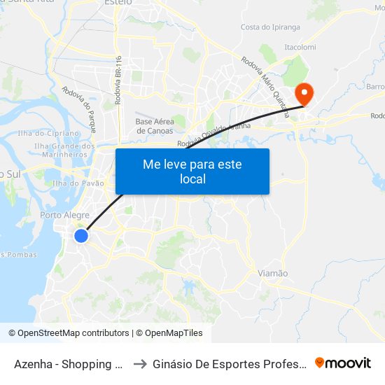 Azenha - Shopping João Pessoa Cb to Ginásio De Esportes Professora Wilma Camargo map