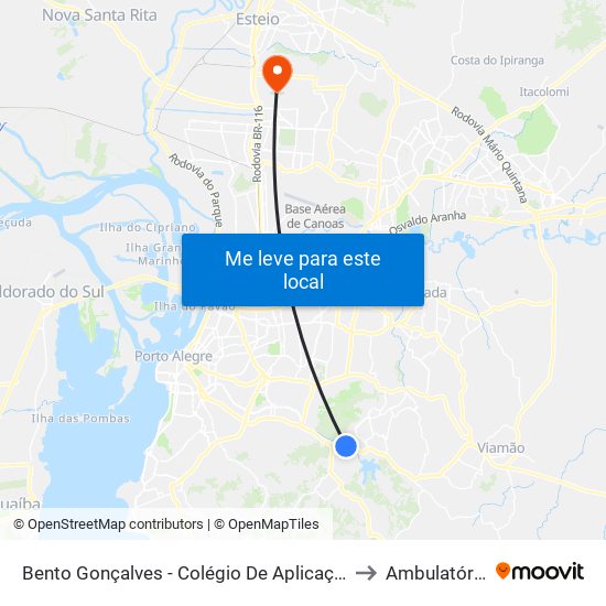 Bento Gonçalves - Colégio De Aplicação to Ambulatório map