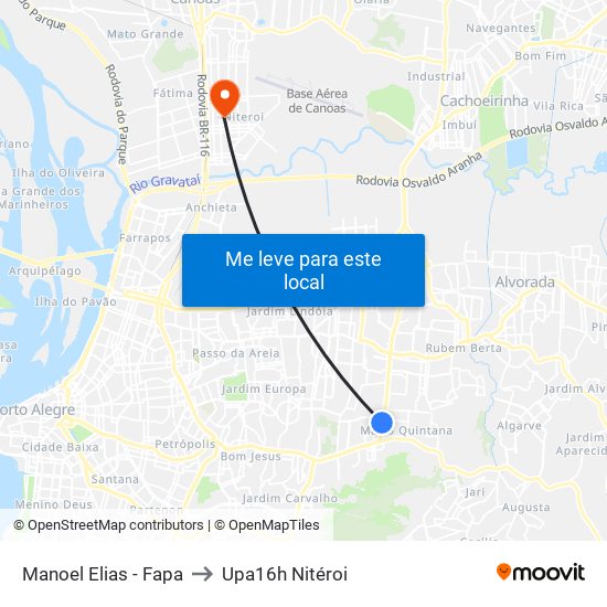 Manoel Elias - Fapa to Upa16h Nitéroi map