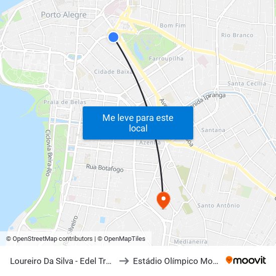 Loureiro Da Silva - Edel Trade Center to Estádio Olímpico Monumental map