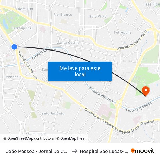 João Pessoa - Jornal Do Comércio Cb to Hospital Sao Lucas- Sala 307 map