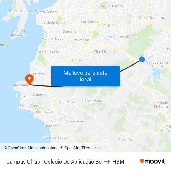Campus Ufrgs - Colégio De Aplicação Bc to HBM map
