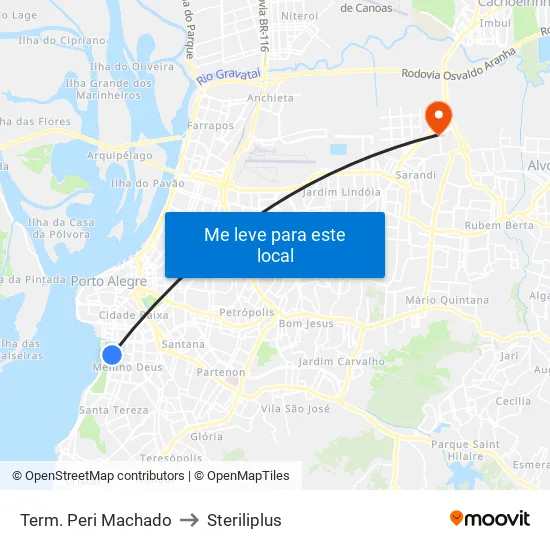 Term. Peri Machado to Steriliplus map