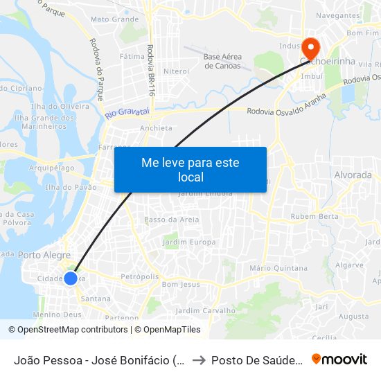 João Pessoa - José Bonifácio (Fora Do Corredor) to Posto De Saúde- Cohab 51 map