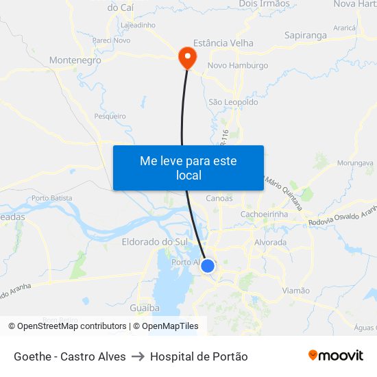 Goethe - Castro Alves to Hospital de Portão map