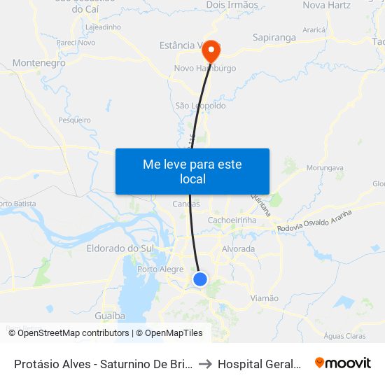 Protásio Alves - Saturnino De Brito to Hospital Geral💉🏨 map