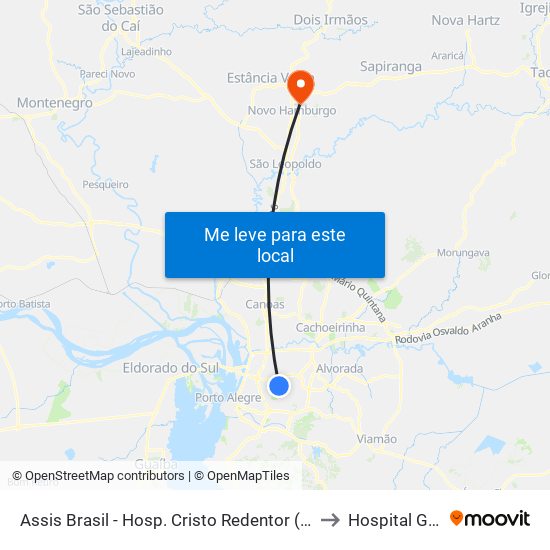 Assis Brasil - Hosp. Cristo Redentor (Fora Do Corredor) to Hospital Geral💉🏨 map