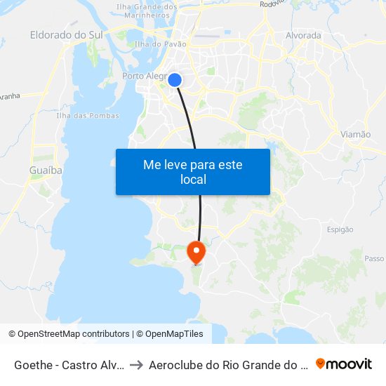Goethe - Castro Alves to Aeroclube do Rio Grande do Sul map