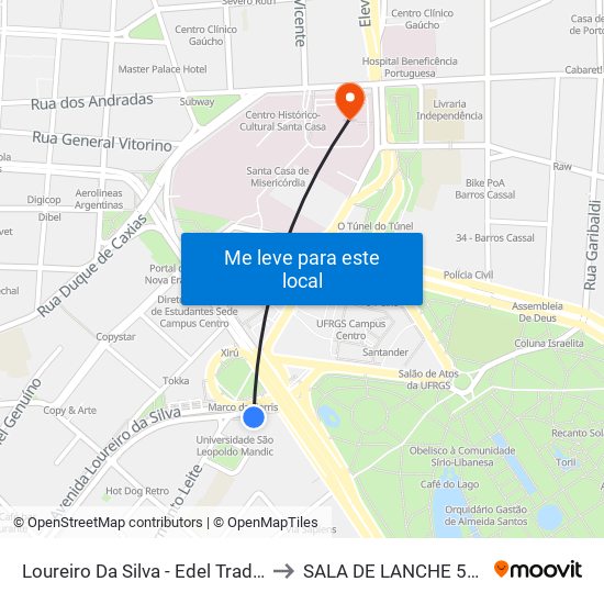 Loureiro Da Silva - Edel Trade Center to SALA DE LANCHE 5º HDVS map
