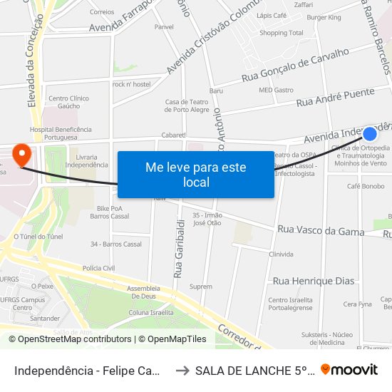 Independência - Felipe Camarão Cb to SALA DE LANCHE 5º HDVS map