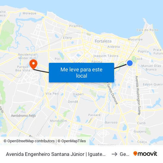 Avenida Engenheiro Santana Júnior | Iguatemi Empresarial - Edson Queiroz to Genibaú map