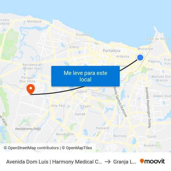 Avenida Dom Luís | Harmony Medical Center - Meireles to Granja Lisboa map