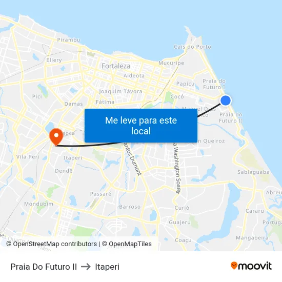 Praia Do Futuro II to Itaperi map