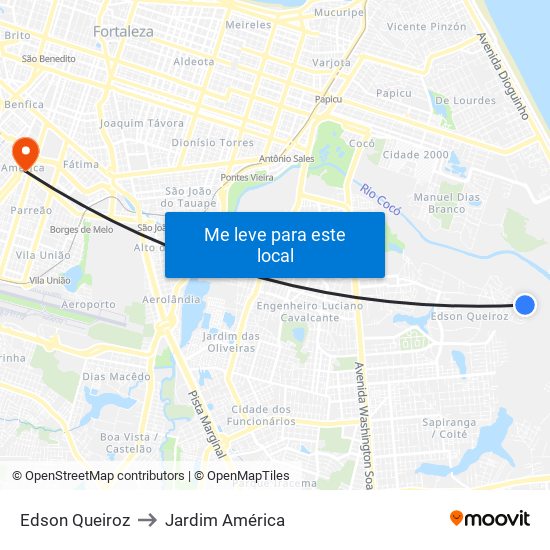 Edson Queiroz to Jardim América map