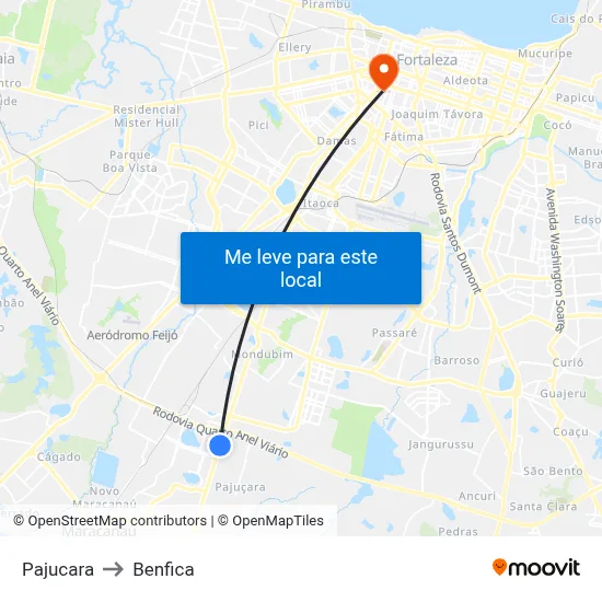 Pajucara to Benfica map