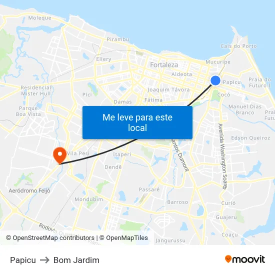 Papicu to Bom Jardim map