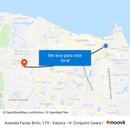Avenida Farias Brito, 179 - Varjota to Conjunto Ceará I map